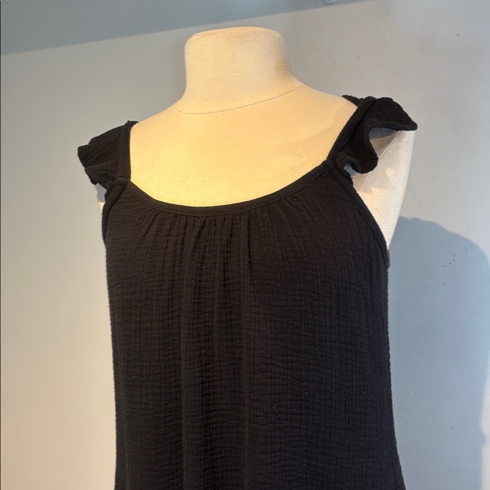 Thursday’s Tiered Cotton Gauze Maxi Dress black size large - Picture 7 of 16